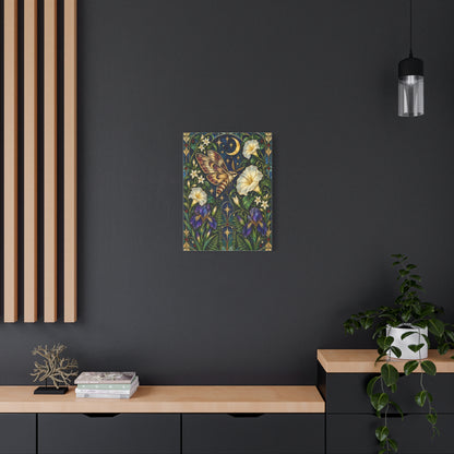 Moonlit Moth & Floral Botanical Print - 5 sizes