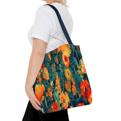 Floral Garden Tote Bag — Vibrant Botanical All-Over Print