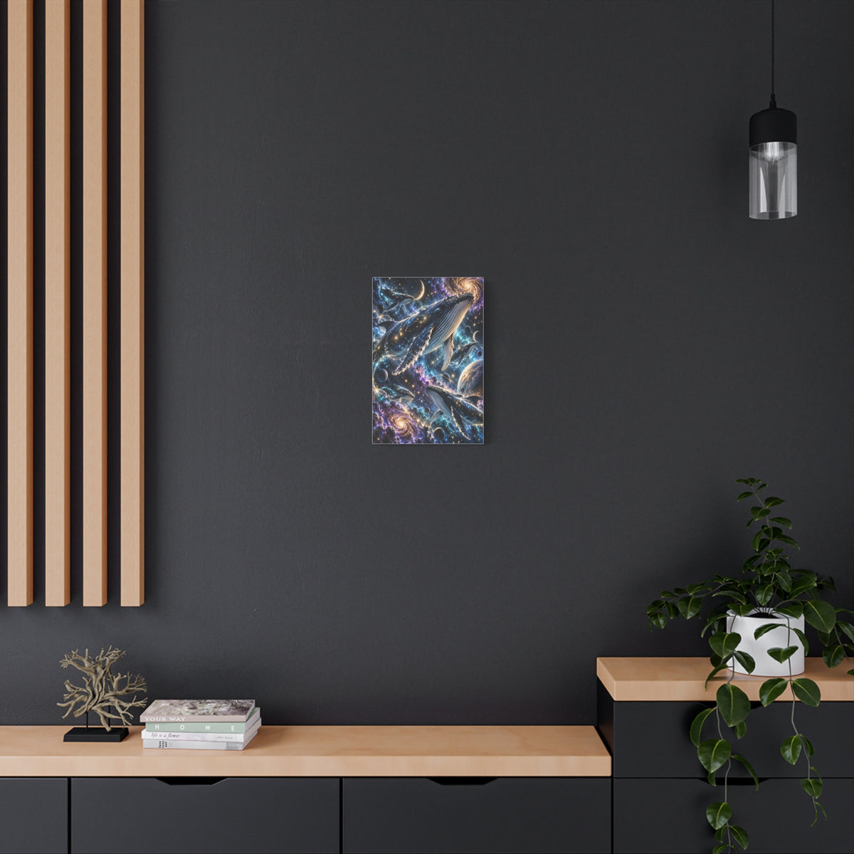 Celestial Whale Migration Galaxy Fantasy Wall Art