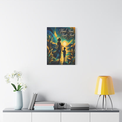Hand in Hand, Heart to Heart Mother and Son Wall Art
