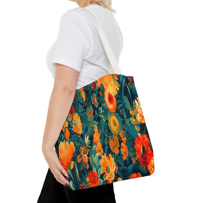 Floral Garden Tote Bag — Vibrant Botanical All-Over Print