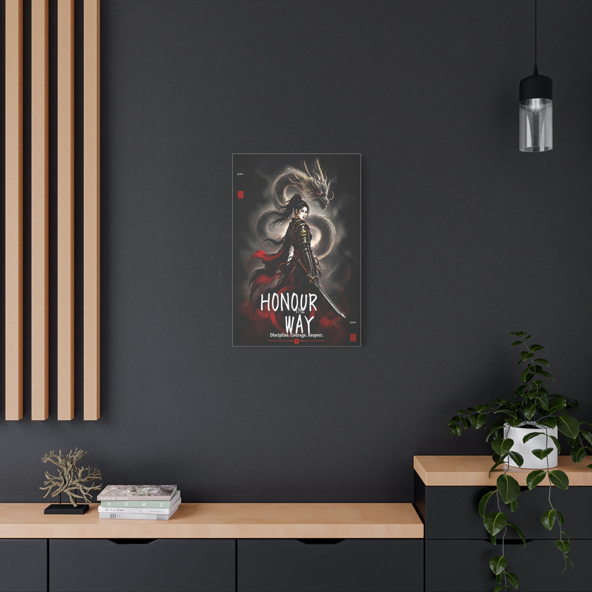 Honour the Way Samurai Dragon Warrior Wall Art