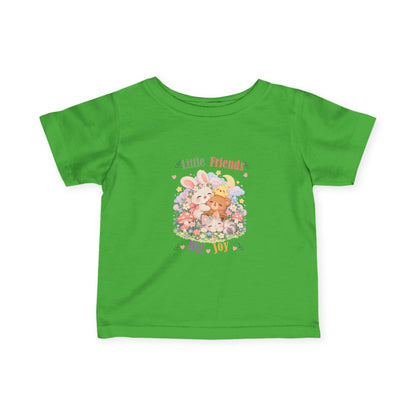 Little Friends Big Joy Kids T-Shirt | Cute Kawaii Woodland Animal Tee