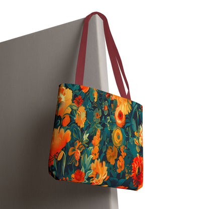 Floral Garden Tote Bag — Vibrant Botanical All-Over Print