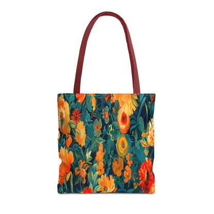 Floral Garden Tote Bag — Vibrant Botanical All-Over Print
