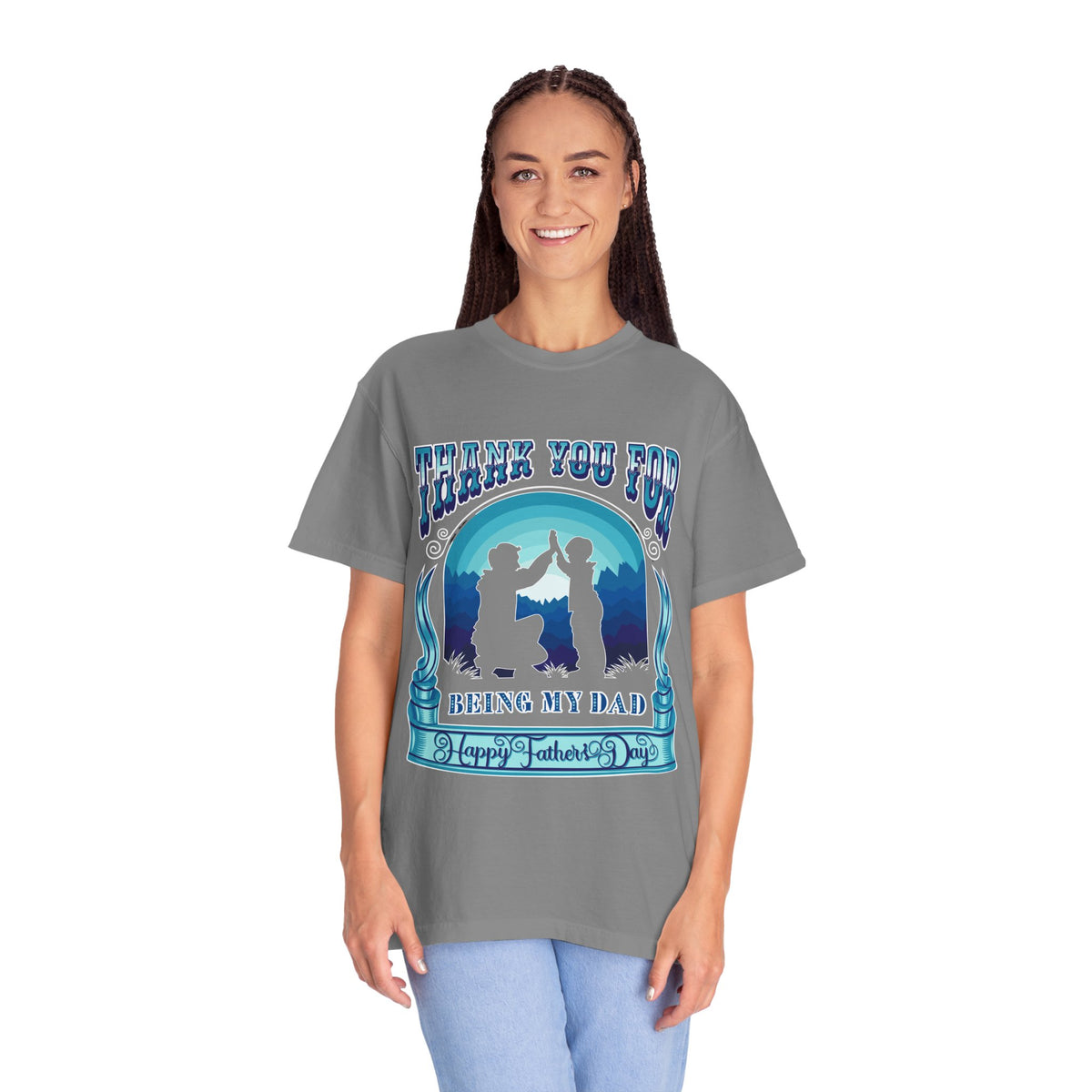 Thank You for Being My Dad T-Shirt | Father's Day High Five Graphic Tee