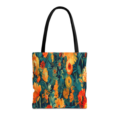 Floral Garden Tote Bag — Vibrant Botanical All-Over Print