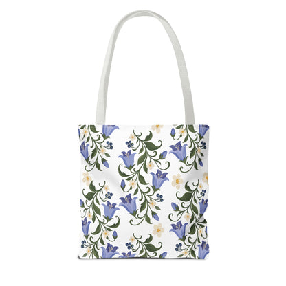 Bluebell Floral Tote Bag – All-Over Print Reusable Canvas Tote