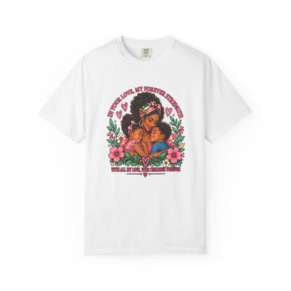 Black Mom & Children Love T-Shirt – Forever Strength Mother’s Day Gift