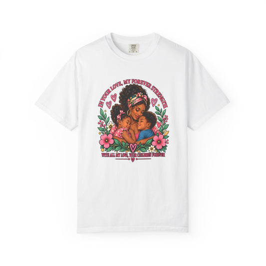 Black Mom & Children Love T-Shirt – Forever Strength Mother’s Day Gift