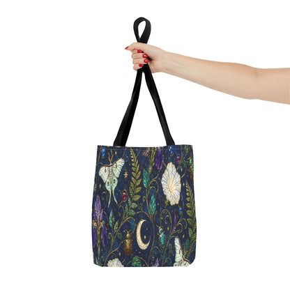 Moonlit Menagerie Garden | Celestial Botanical Tote Bag