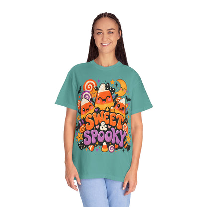 Sweet & Spooky Halloween T-Shirt | Cute Candy Corn Graphic Tee