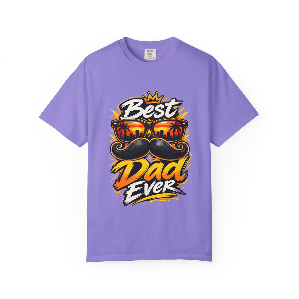 Best Dad Ever T-Shirt | Retro Sunglasses & Mustache Father's Day Tee