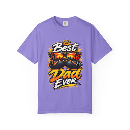 Best Dad Ever T-Shirt | Retro Sunglasses & Mustache Father's Day Tee