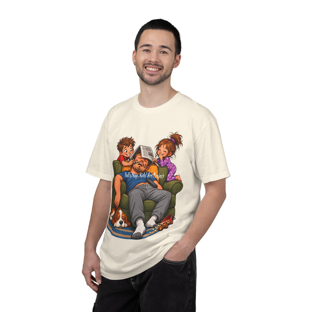 Funny Dad Nap T-Shirt | Kids Prank Sleeping Dad Father's Day Graphic Tee