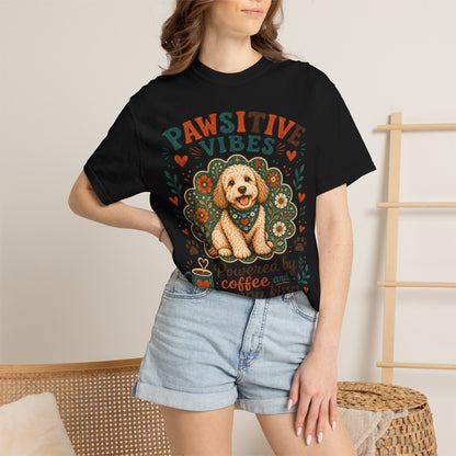 Pawsitive Vibes | Coffee & Puppy Kisses Dog Lover T-shirt