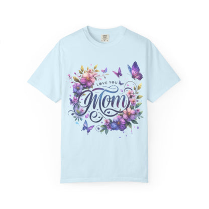 Love You Mom Floral Butterfly Gift Design