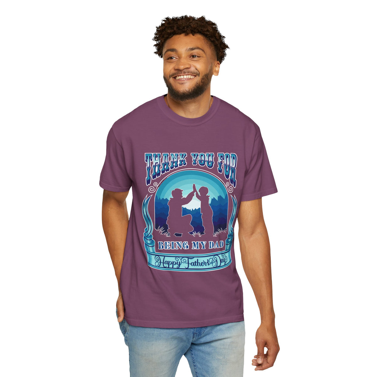 Thank You for Being My Dad T-Shirt | Father's Day High Five Graphic Tee