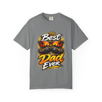Best Dad Ever T-Shirt | Retro Sunglasses & Mustache Father's Day Tee