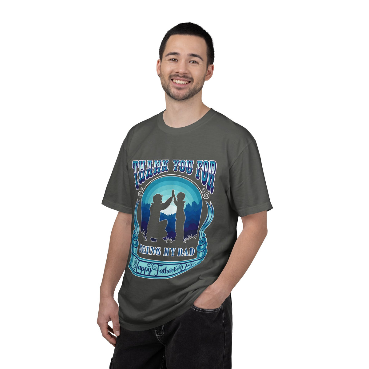 Thank You for Being My Dad T-Shirt | Father's Day High Five Graphic Tee