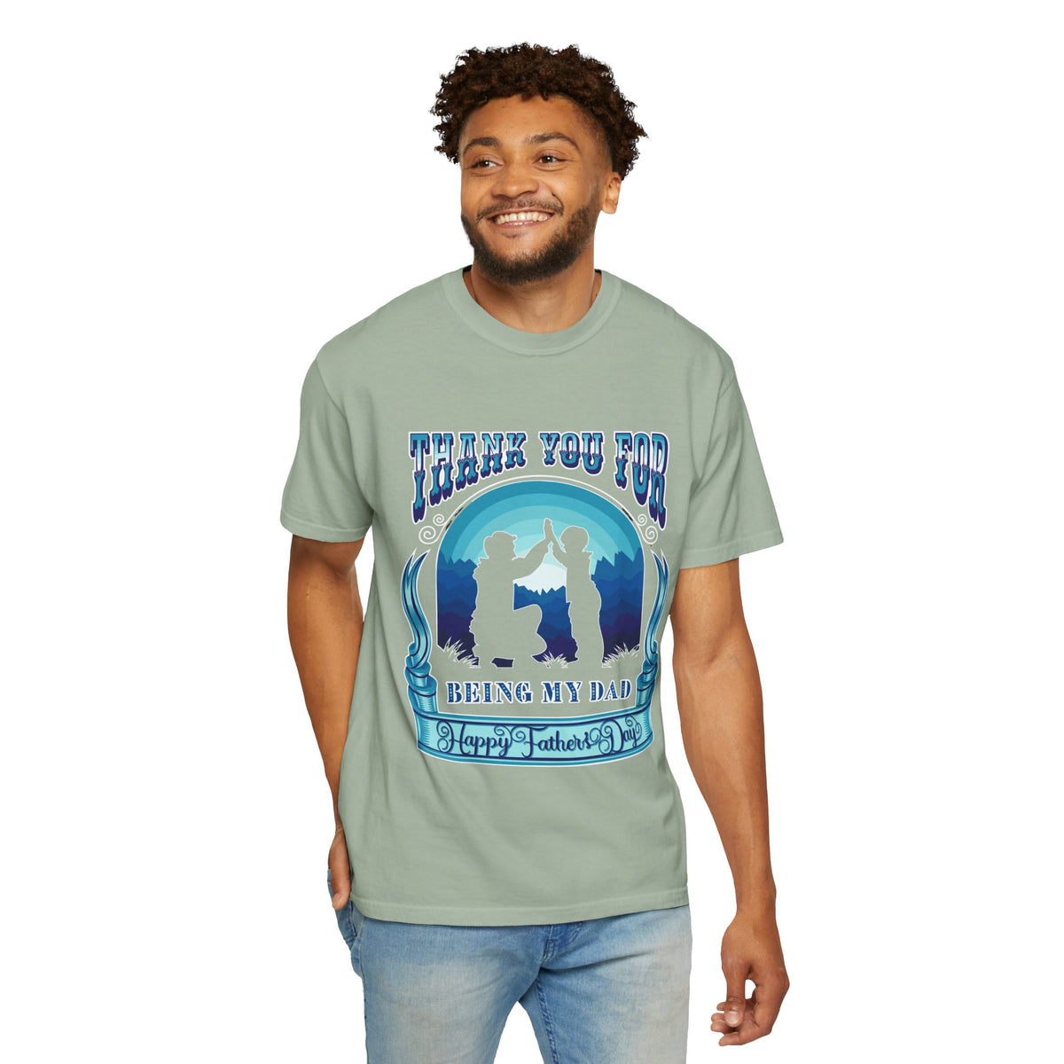 Thank You for Being My Dad T-Shirt | Father's Day High Five Graphic Tee