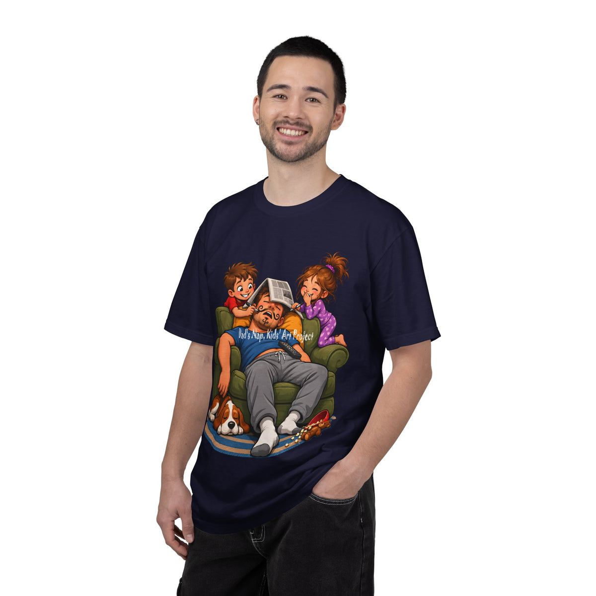 Funny Dad Nap T-Shirt | Kids Prank Sleeping Dad Father's Day Graphic Tee
