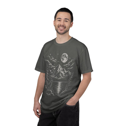 Vintage Wolf Moon T-Shirt – Howling Wolf Mountain & Forest Graphic Tee