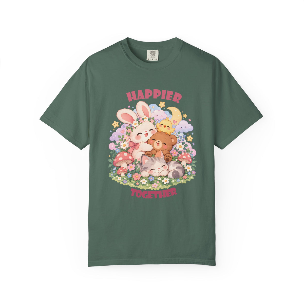 Cute Pastel Woodland Friends Kawaii Animal T-Shirt