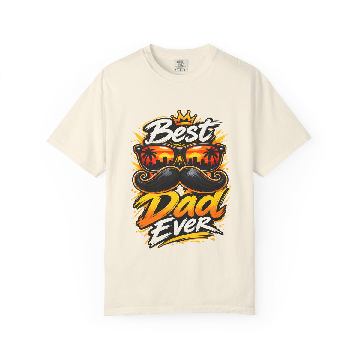 Best Dad Ever T-Shirt | Retro Sunglasses & Mustache Father's Day Tee