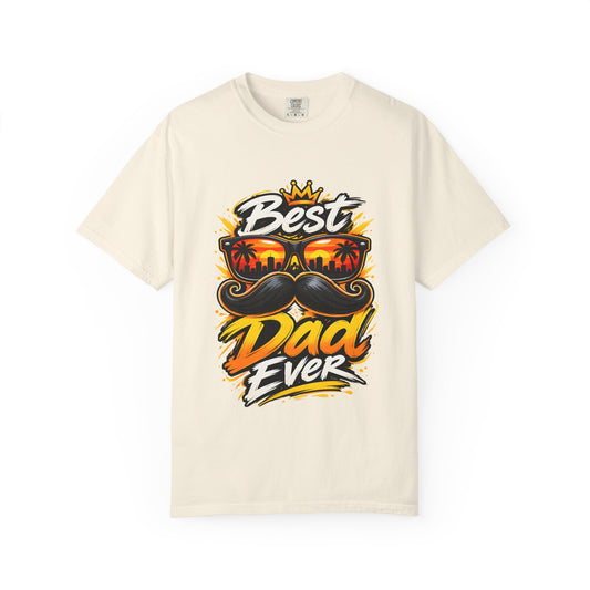 Best Dad Ever T-Shirt | Retro Sunglasses & Mustache Father's Day Tee