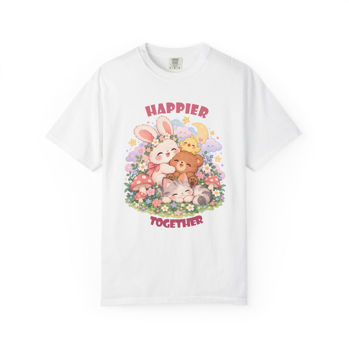 Cute Pastel Woodland Friends Kawaii Animal T-Shirt
