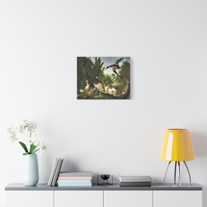 Vintage Ducks & Kingfisher Wall Art | Antique Woodland Bird Painting