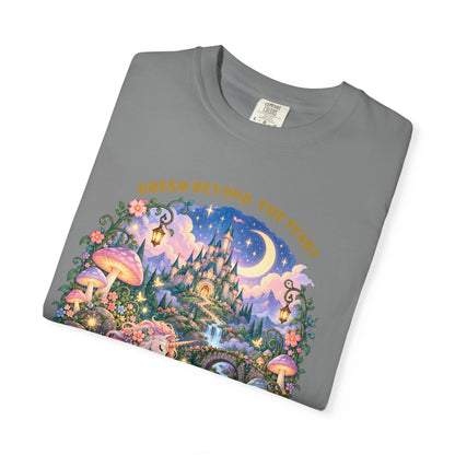 Enchanted Unicorn & Dragon Fairytale T-Shirt – Magical Castle Garden