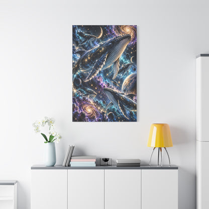 Celestial Whale Migration Galaxy Fantasy Wall Art