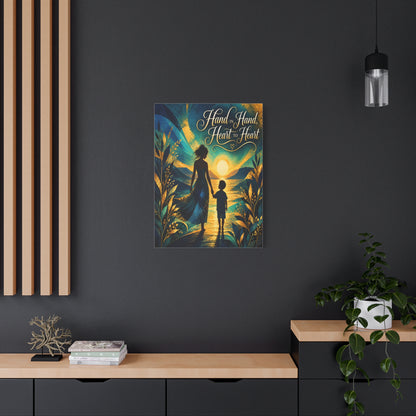 Hand in Hand, Heart to Heart Mother and Son Wall Art