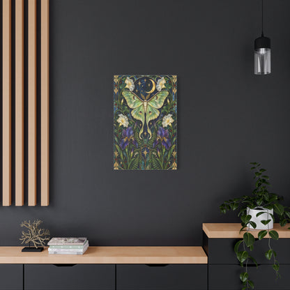 Luna Moth Botanical Canvas Print — Sizes 20 x 30, 24 x 36, 24 x 48